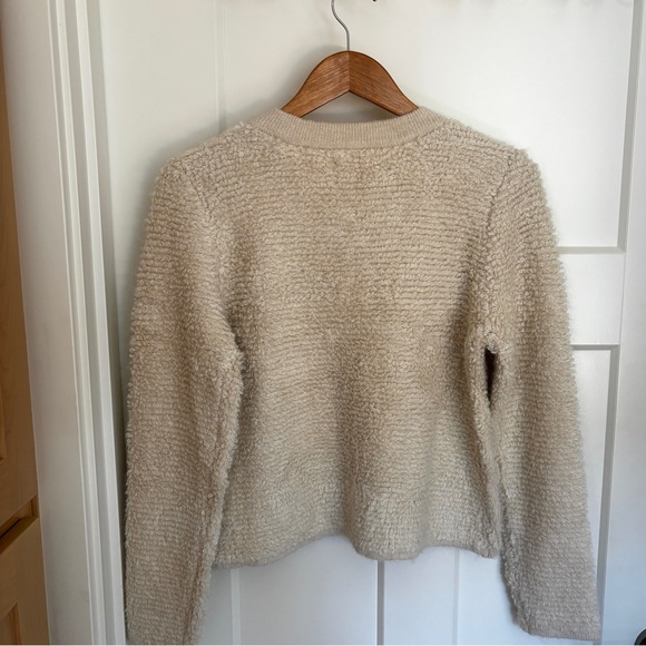 Lucky Brand Cozy Cream Cardigan Sweater With Star Buttons - Picture 2 of 9